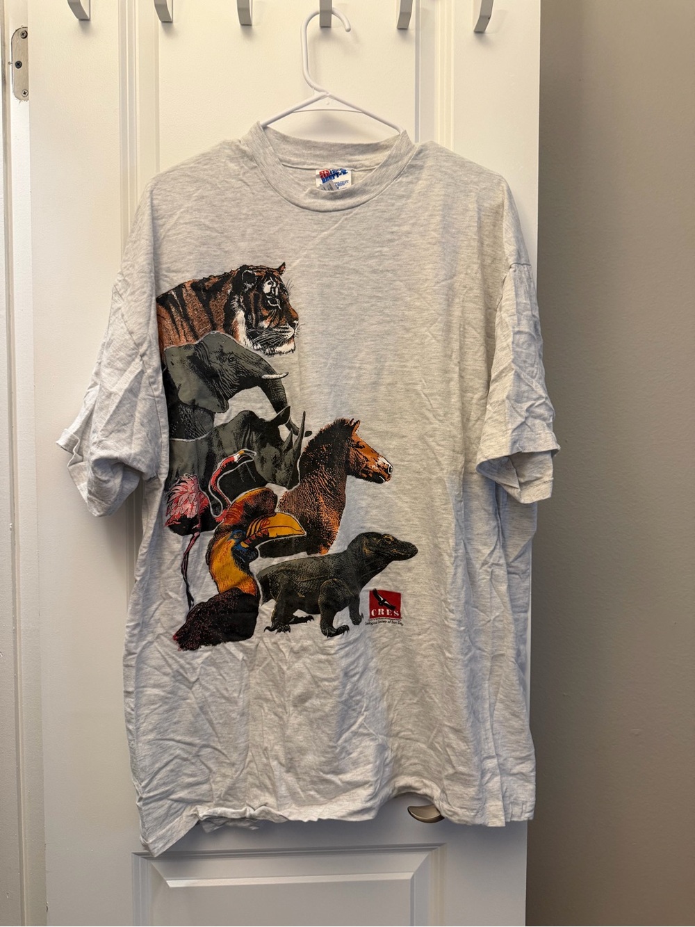 Gray Graphic Animal Parade T-Shirt